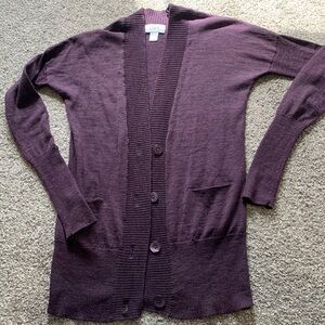 Loft Sheer violet Cardigan